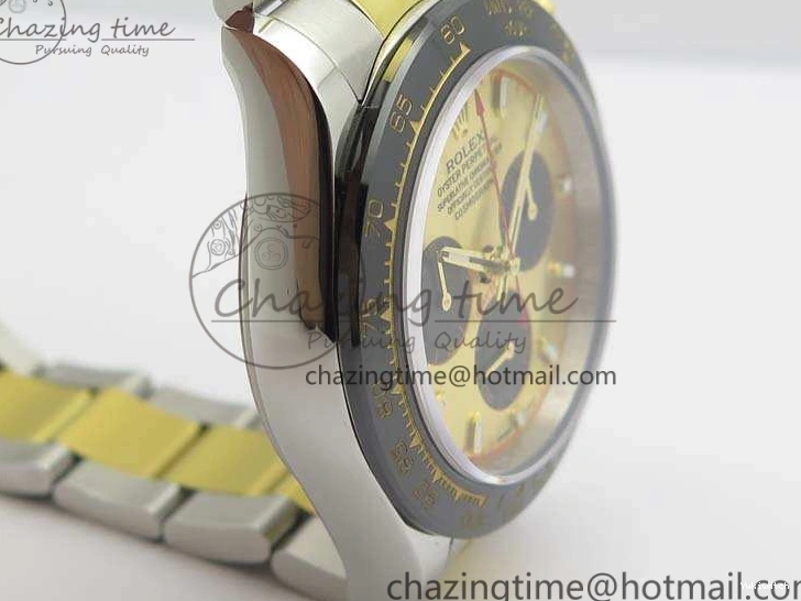Best On Gold JH Ceramic Bracelet A7750 Dial SS YG SS Daytona Bezel YG Edition 0830